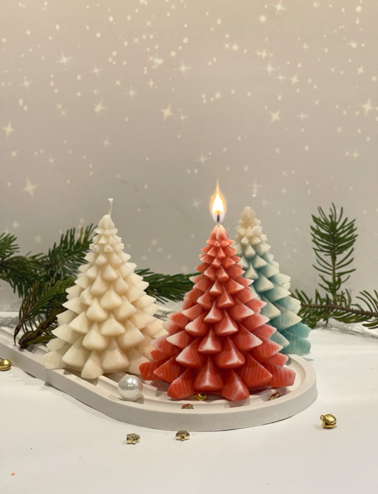 Bougie Sapin de Noël – cire de colza parfumée