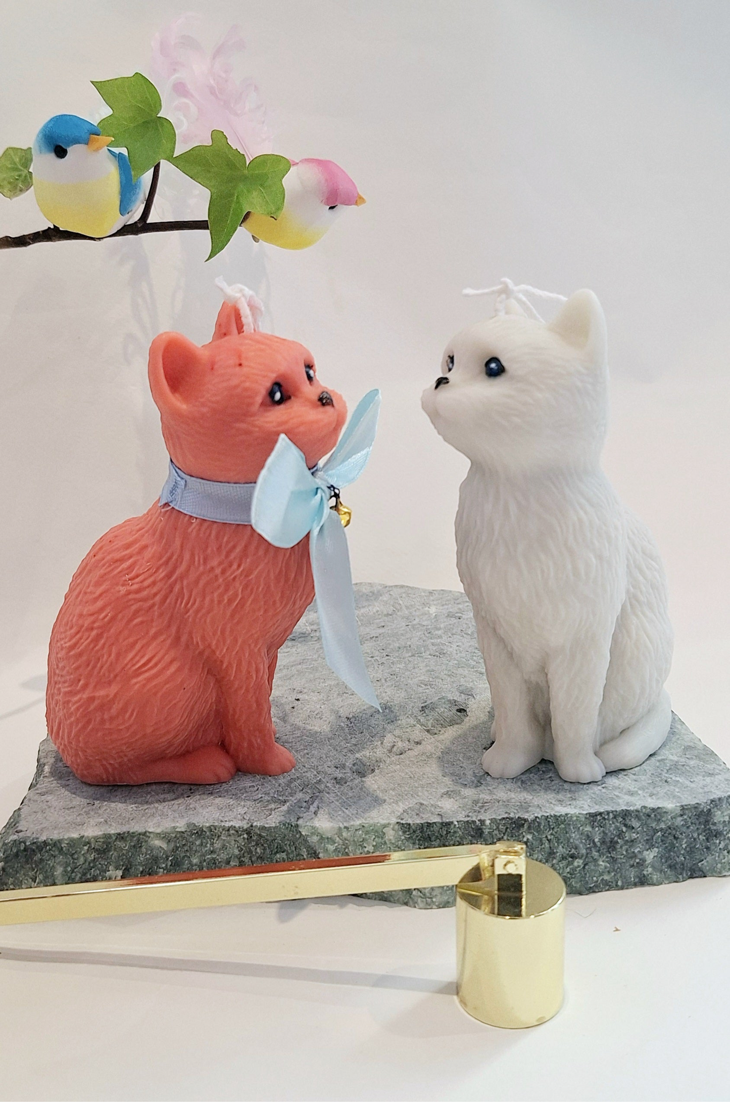 Bougie décorative - Petit Chat Élégant | Fait main en cire de colza
