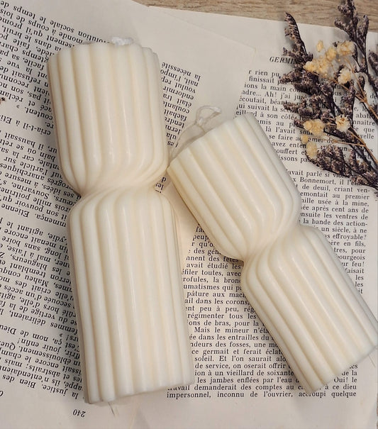 Bougie torsadée parfumée – Petit, Grand ou en Set | Cire végétale de colza