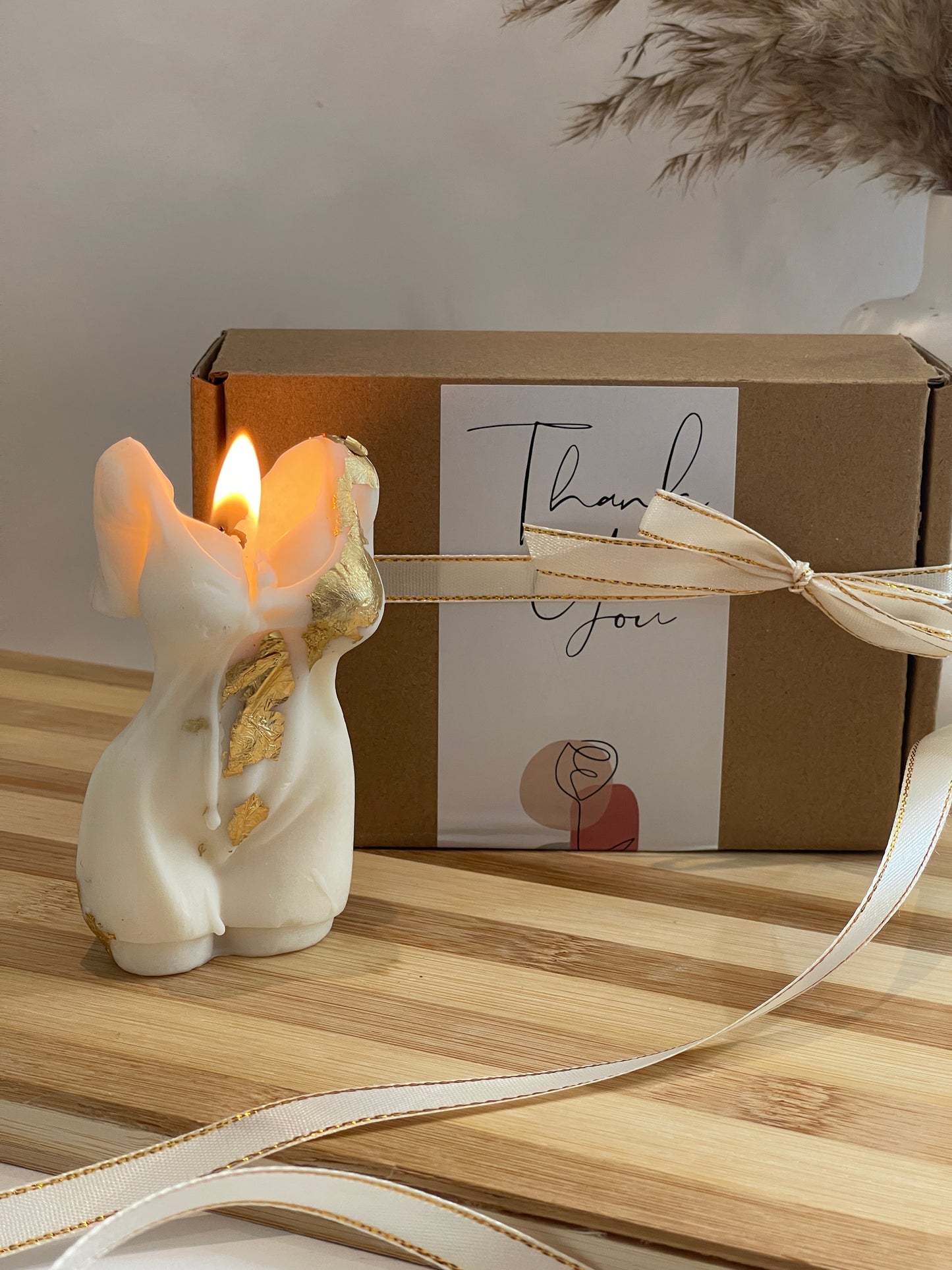 Madame & Monsieur – Duo de bougies décoratives artisanales en cire végétale, cadeau couple