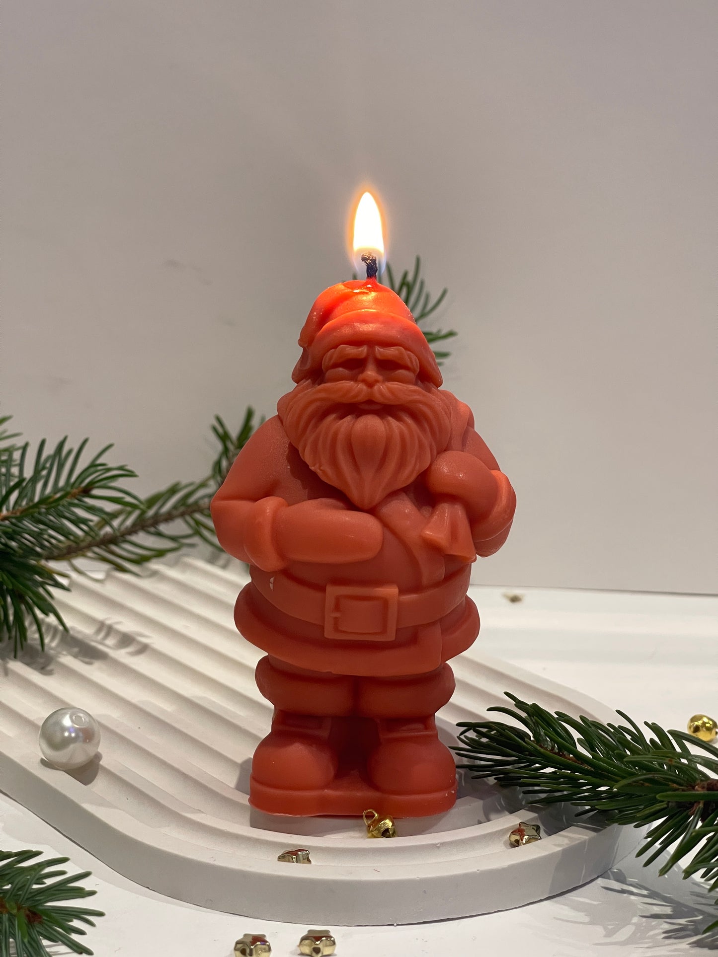 Bougie Père Noël – cire de colza, parfum au choix