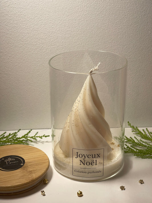 Bougie “Joyeux Noël” – Création parfumée en pot de verre