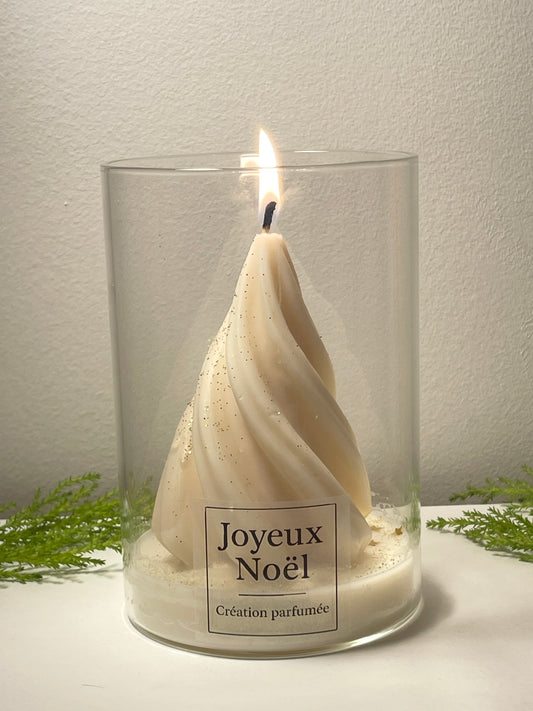 Bougie “Joyeux Noël” – Création parfumée en pot de verre