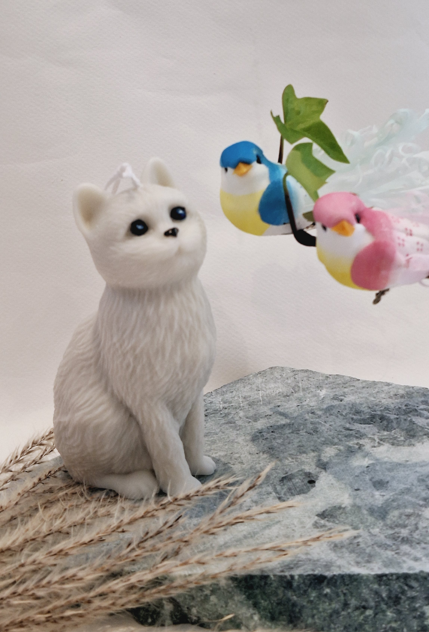 Bougie décorative - Petit Chat Élégant | Fait main en cire de colza
