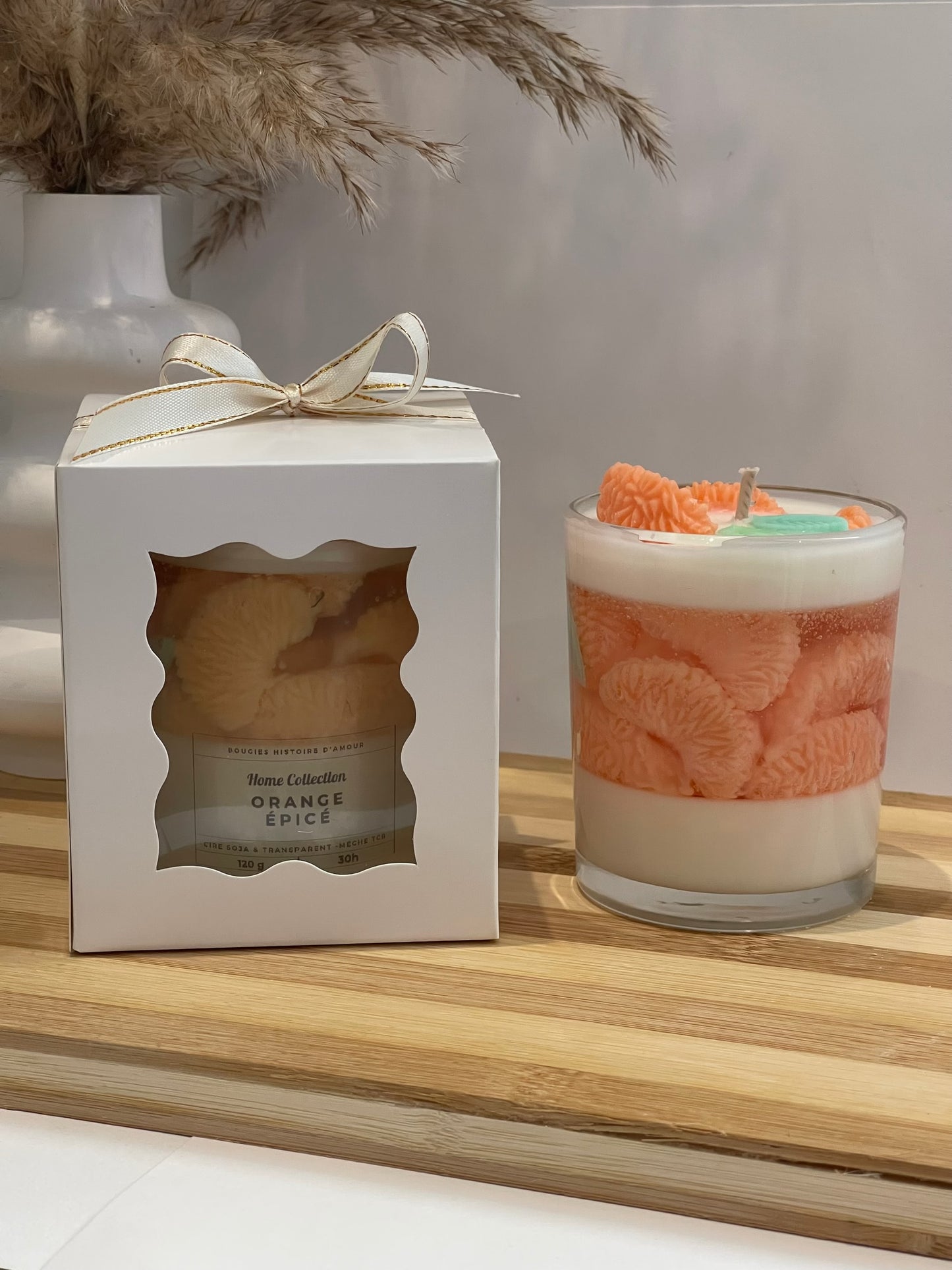 Bougie parfumée artisanale – Orange Épicé