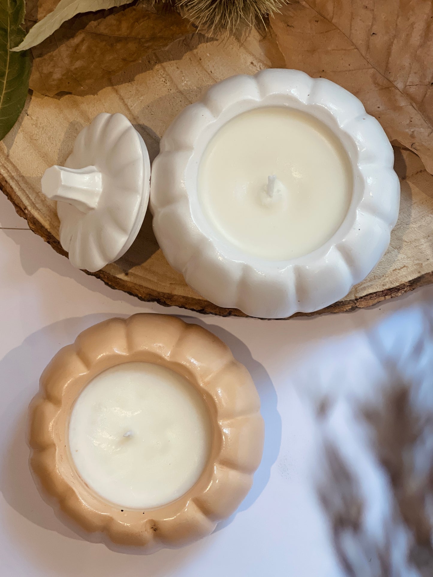 Bougie Citrouille avec Couvercle – Automne Cocooning