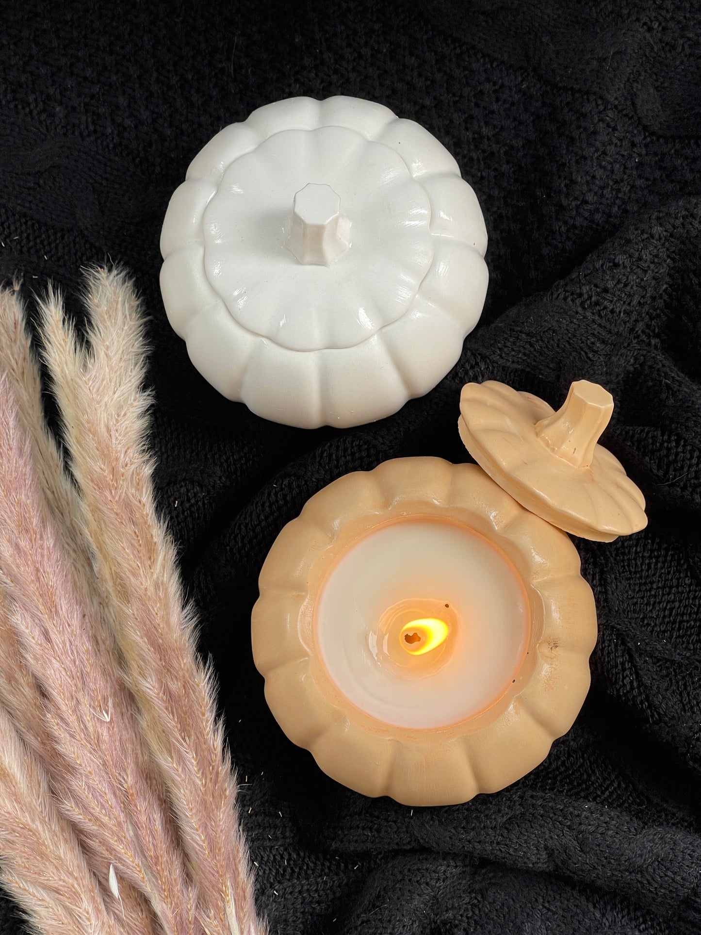 Bougie Citrouille avec Couvercle – Automne Cocooning