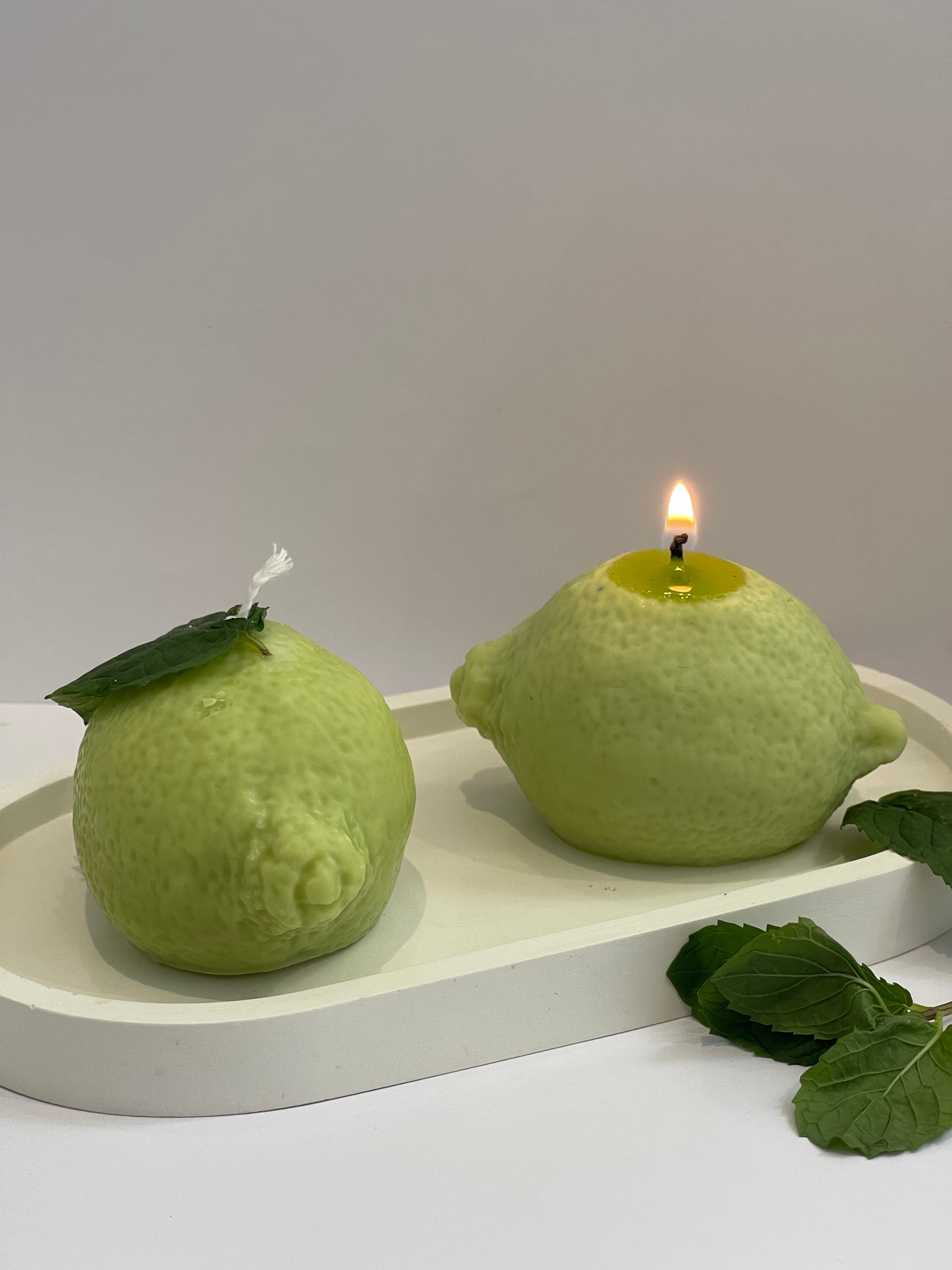 Bougie Citron – Sculptée à la main 🍋