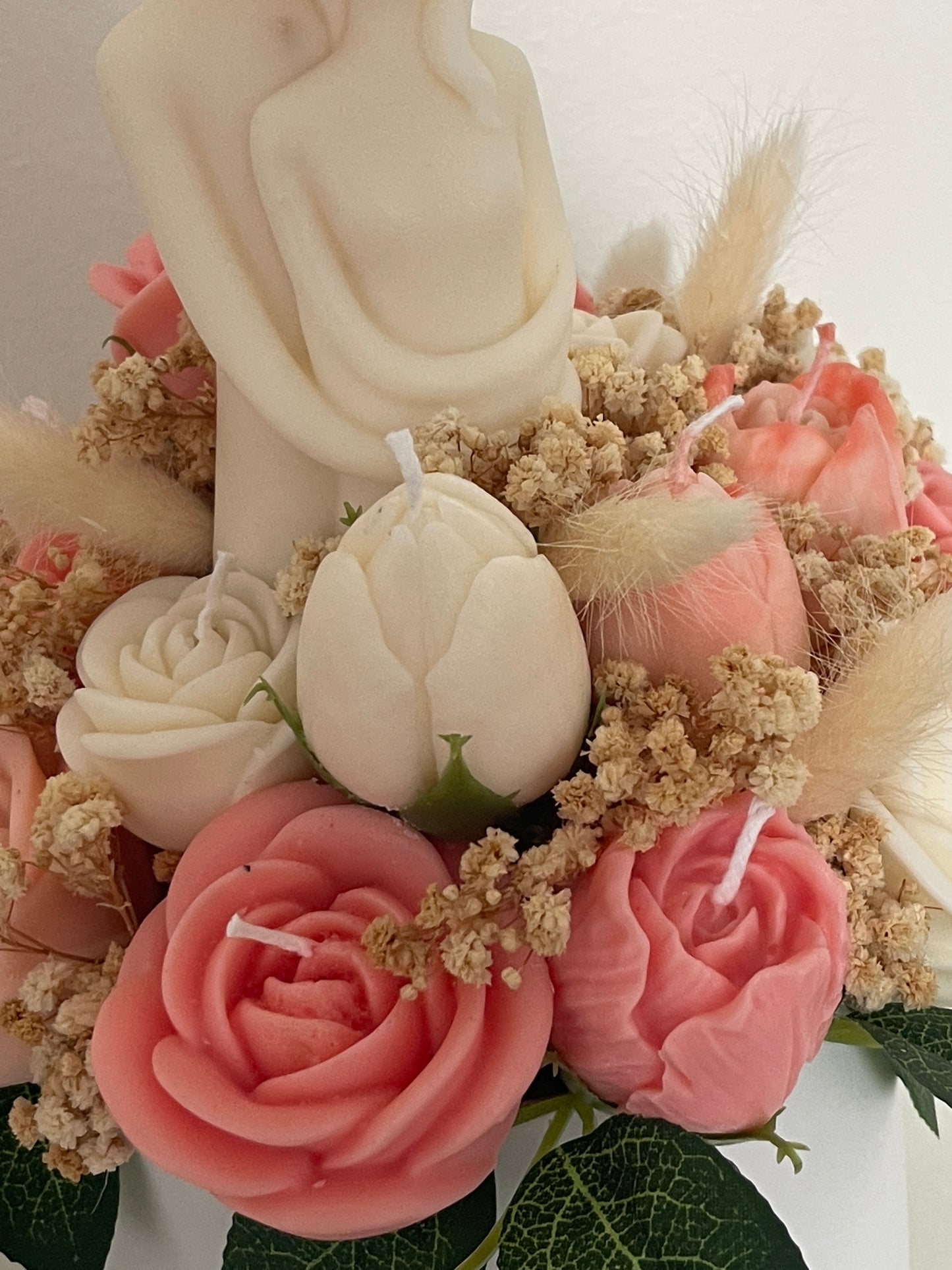Bouquet de Bougies Sculptées – Amour Éternel. (personnalisable)