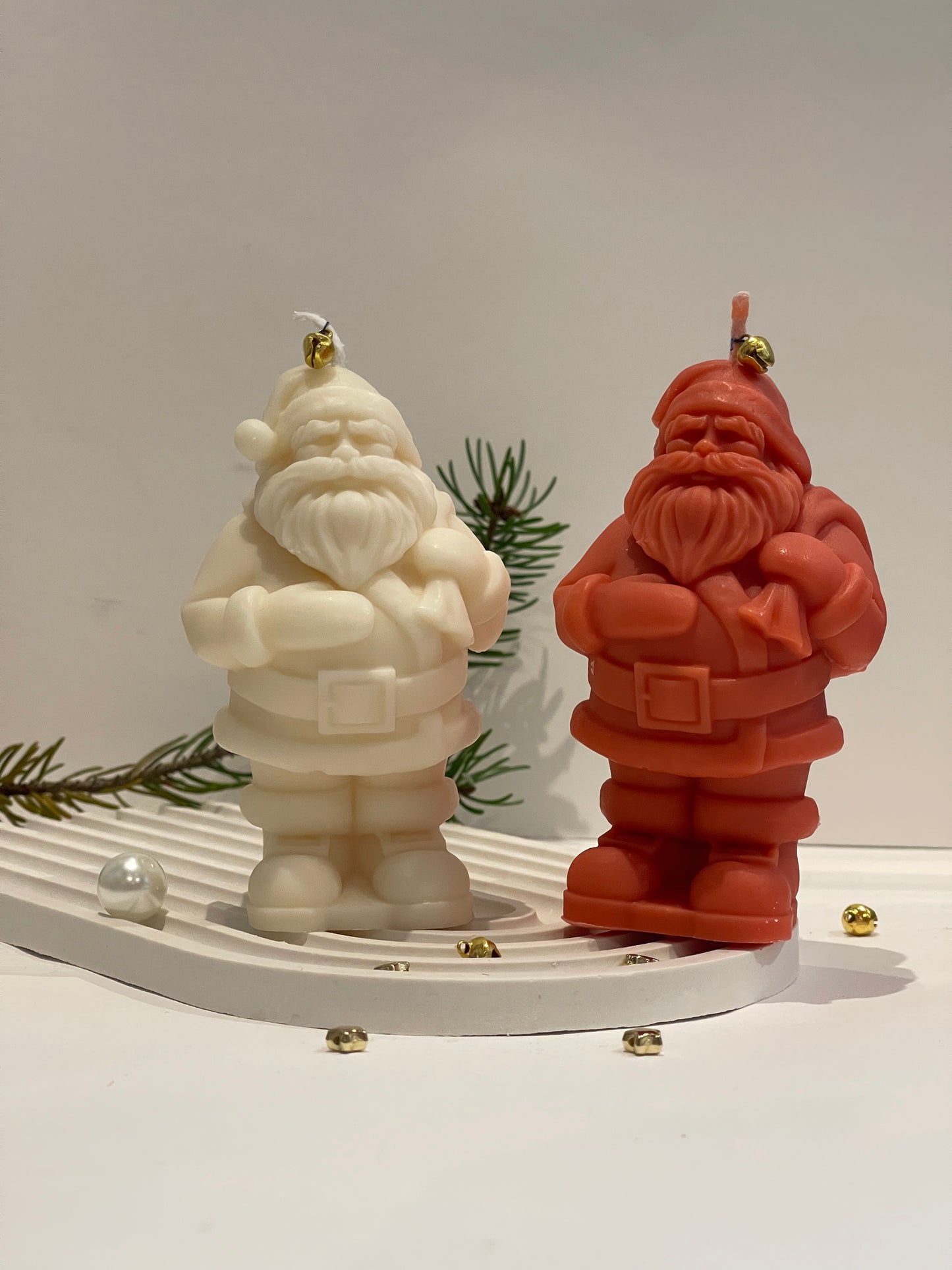 Bougie Père Noël – cire de colza, parfum au choix