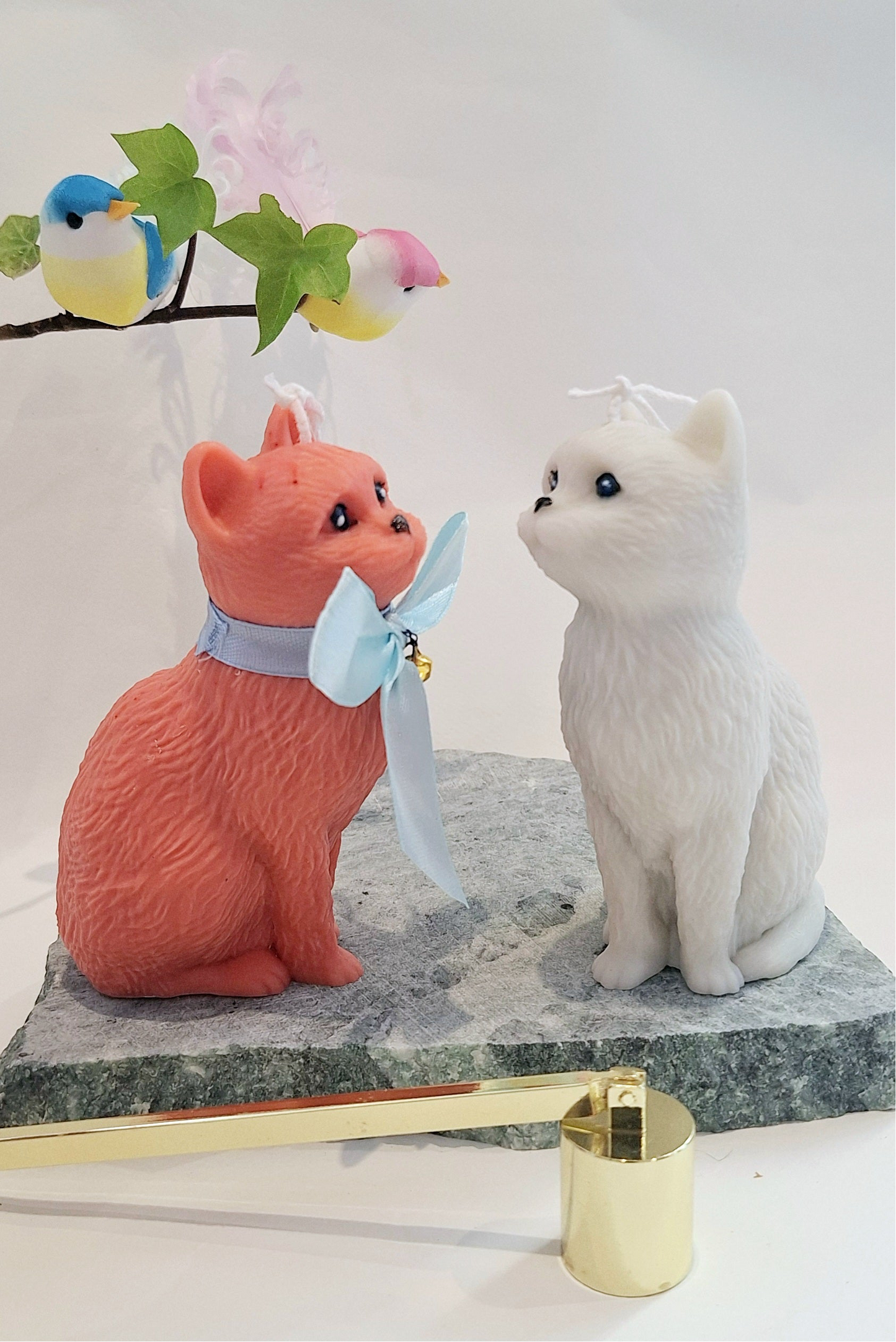 Bougie décorative - Petit Chat Élégant | Fait main en cire de colza