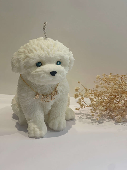 Bougie Bichon Grand et petit Personnalisée Cadeau Unique