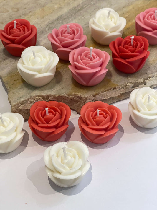 Bougie Rose personnalisée – Cadeau invités mariage, baptême ou événement