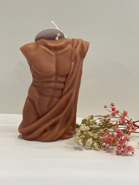 Bougie bust masculin - Élégance brute en cire naturelle