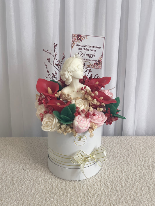 Notre Histoire en Fleurs – Bouquet de bougies sculptées