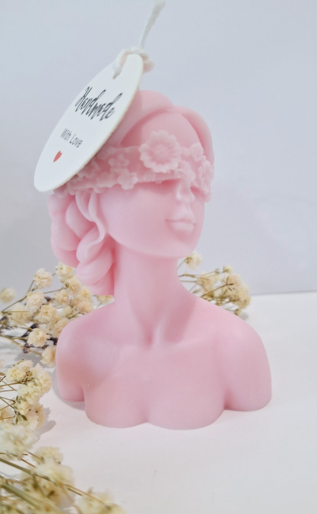 Bougie décorative bust féminin ,artisanale