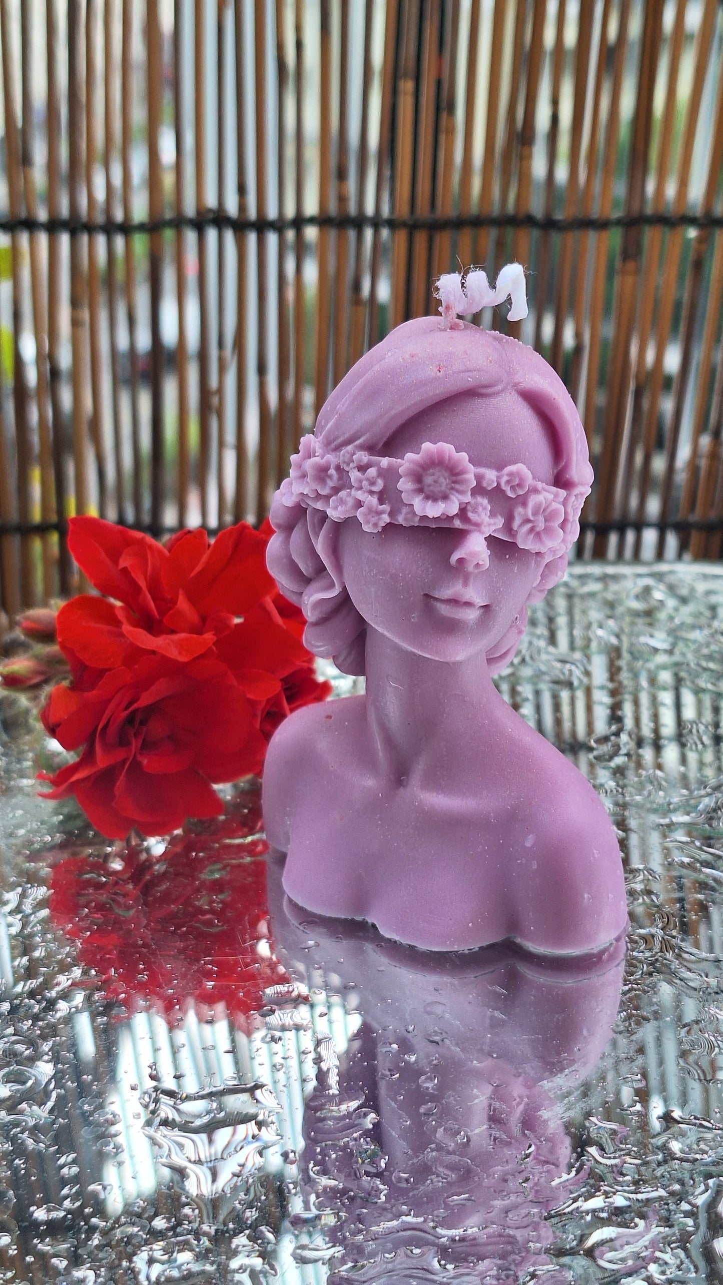 Bougie décorative bust féminin ,artisanale