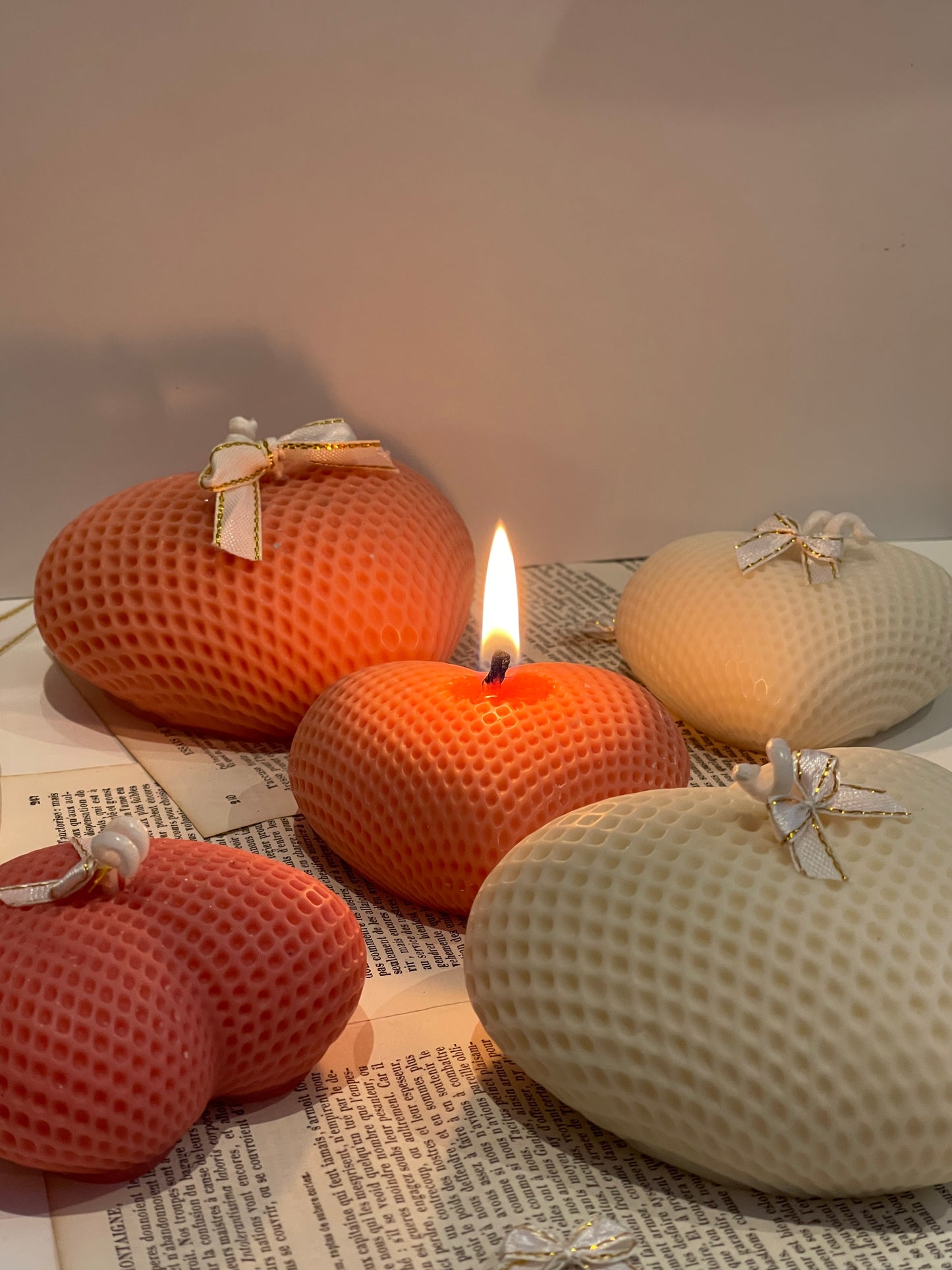 bougie cœur d’amour cadeau romantique fait main