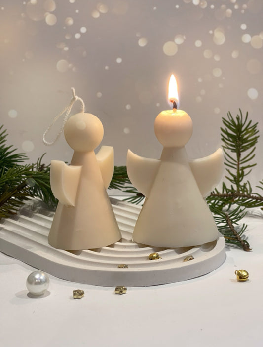 Bougie Ange de Noël – cire de colza parfumée