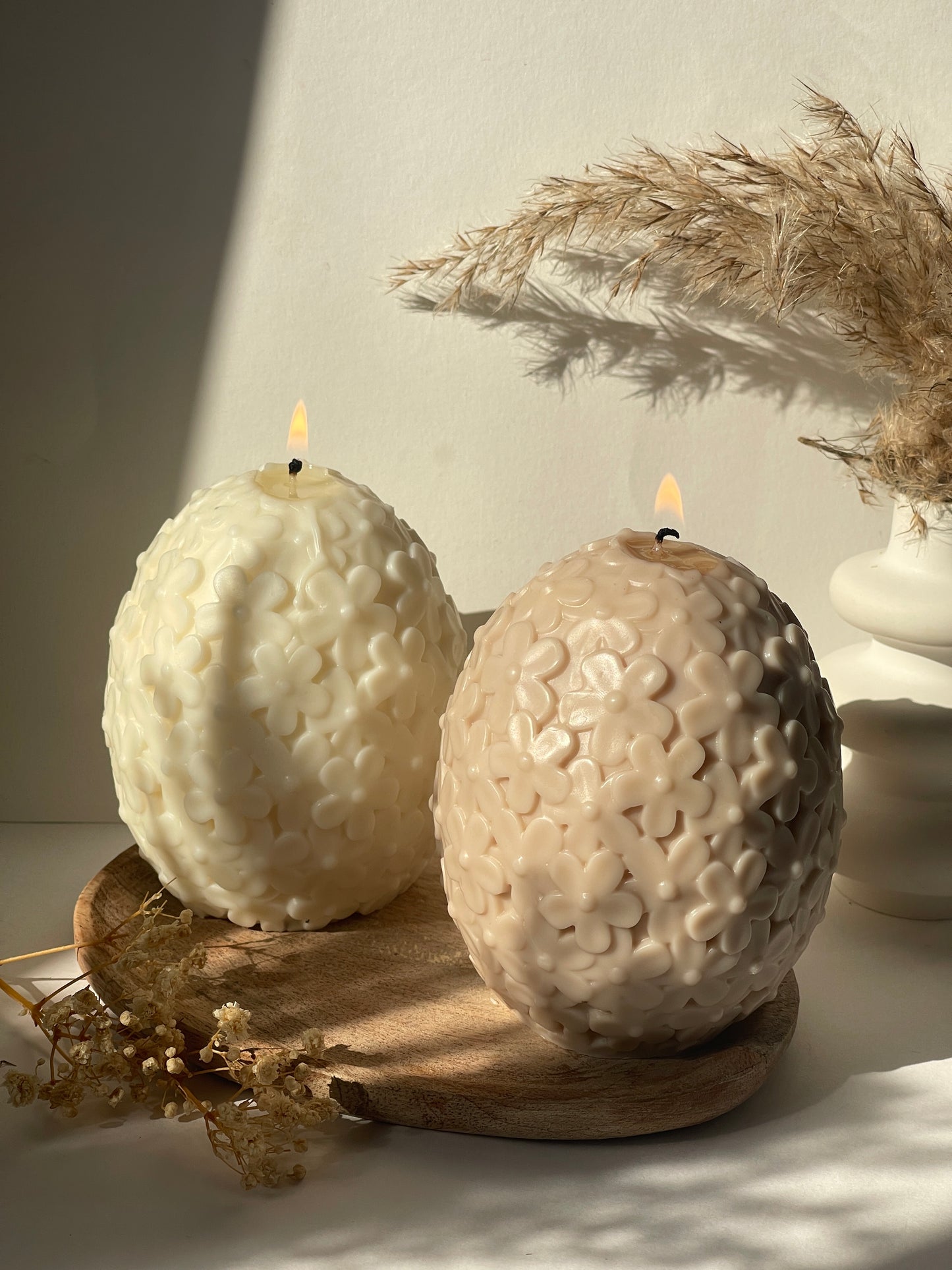 Bougie décorative Œuf Floral – Édition Pâques