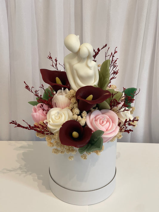Notre Histoire en Fleurs – Bouquet de bougies sculptées