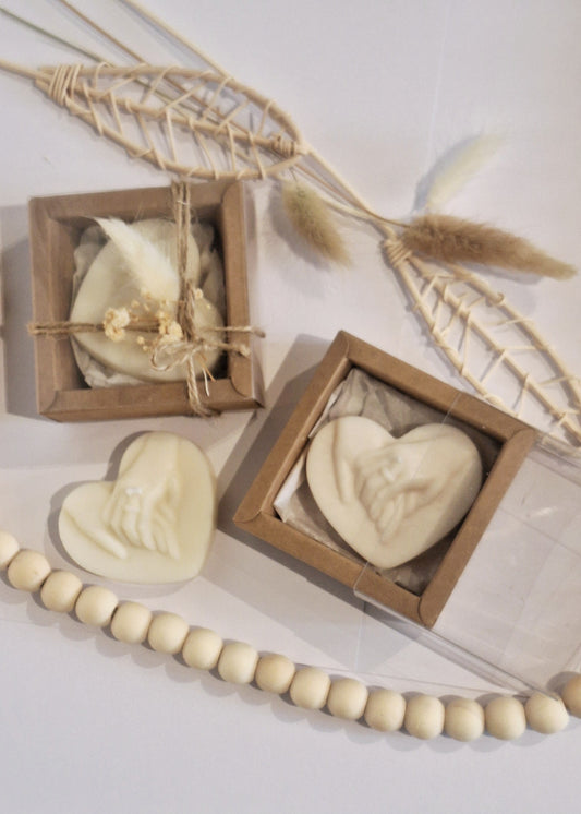 Bougie cœur personnalisée – Cadeau baptême, mariage ou communion