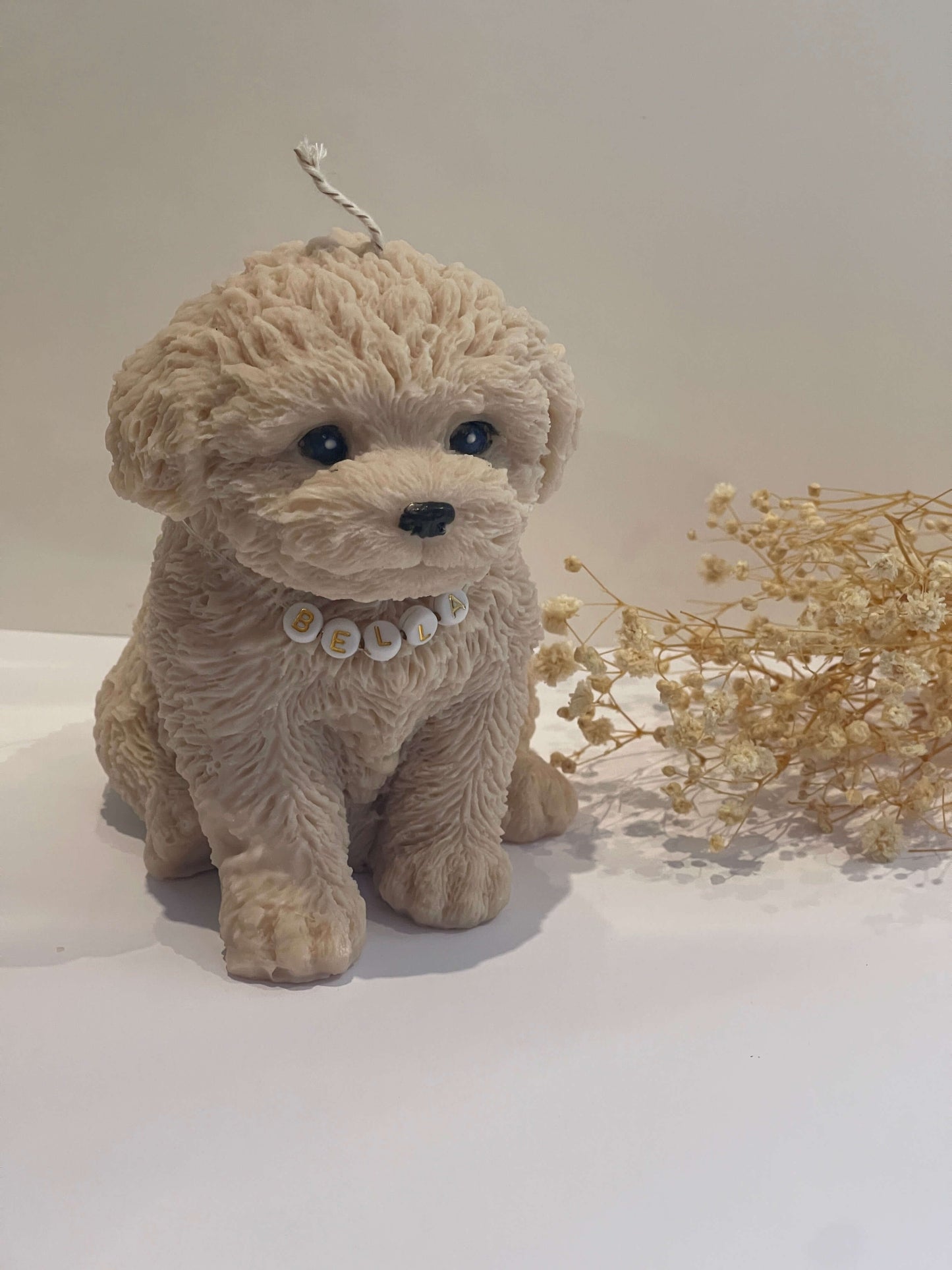 Bougie Bichon Grand et petit Personnalisée Cadeau Unique