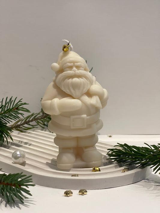 Bougie Père Noël – cire de colza, parfum au choix