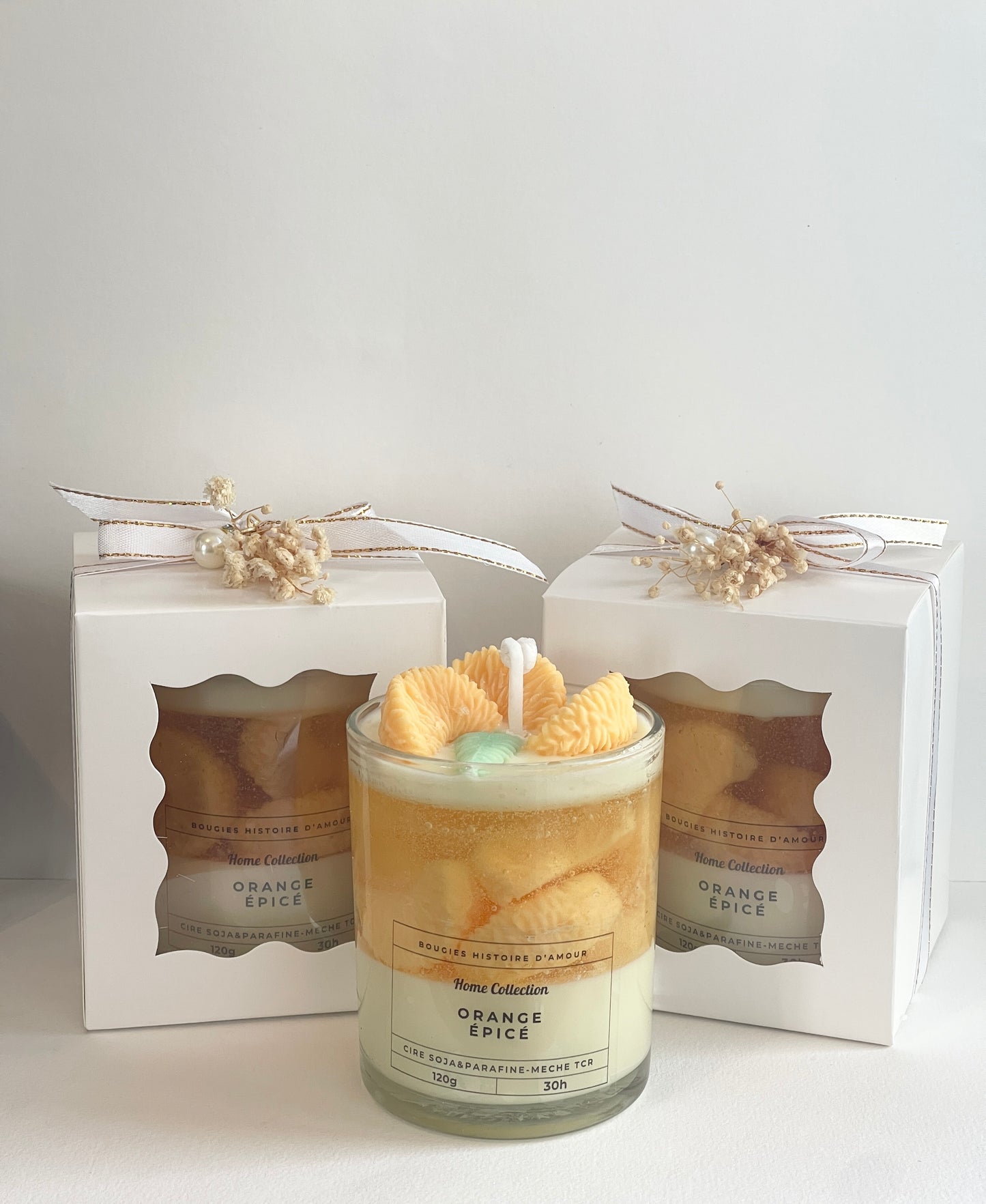 Bougie parfumée artisanale – Orange Épicé