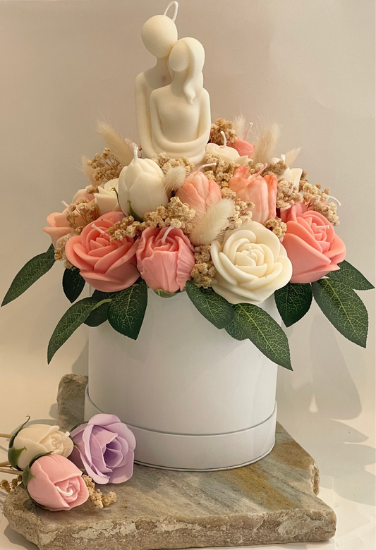 Bouquet de Bougies Sculptées – Amour Éternel. (personnalisable)