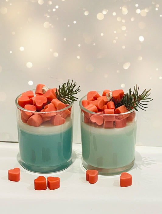 Bougie de Noël en verre – Avec bracelet surprise