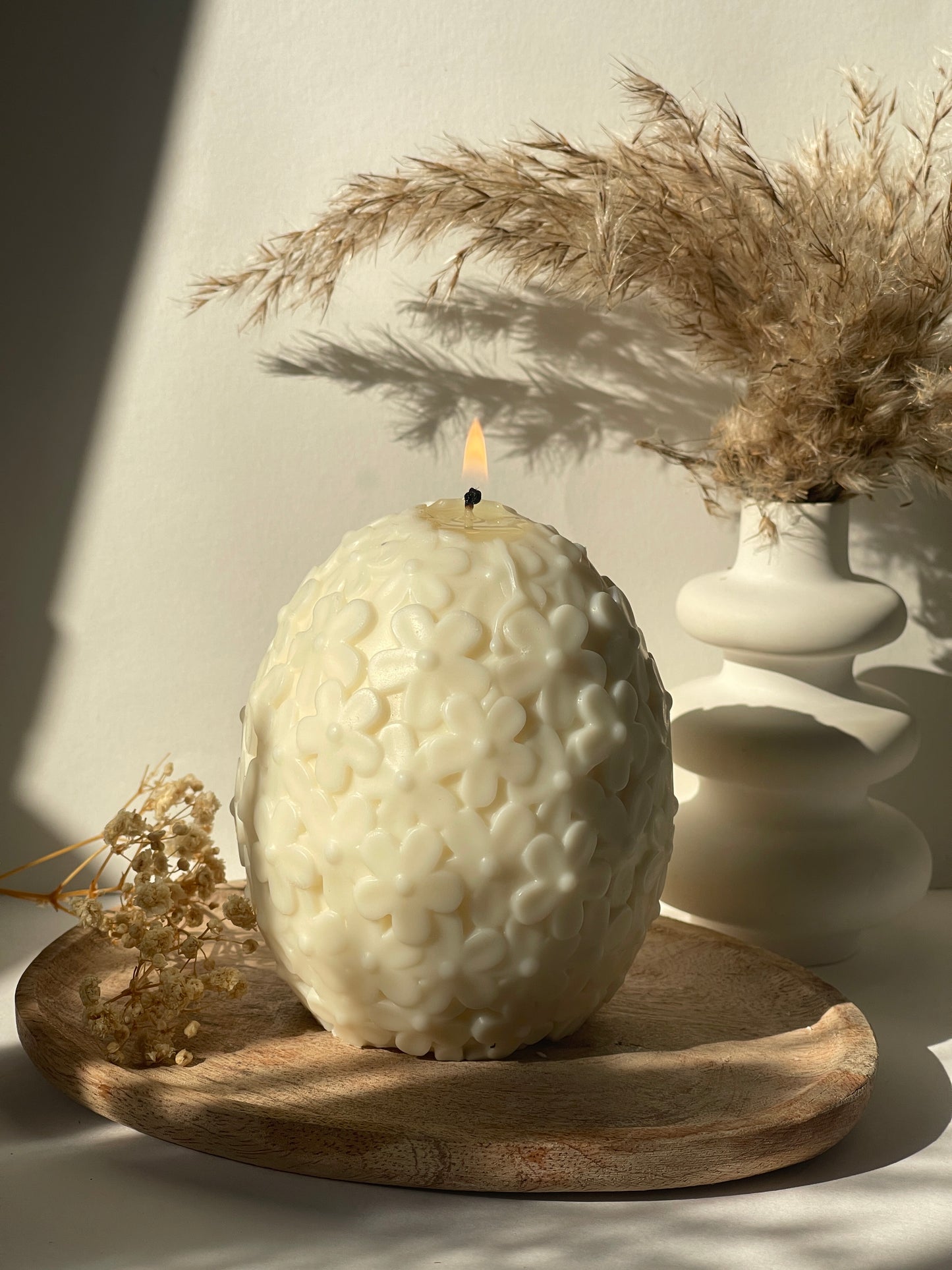 Bougie décorative Œuf Floral – Édition Pâques