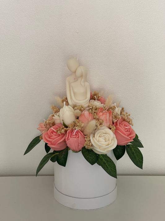 Bouquet de Bougies Sculptées – Amour Éternel. (personnalisable)
