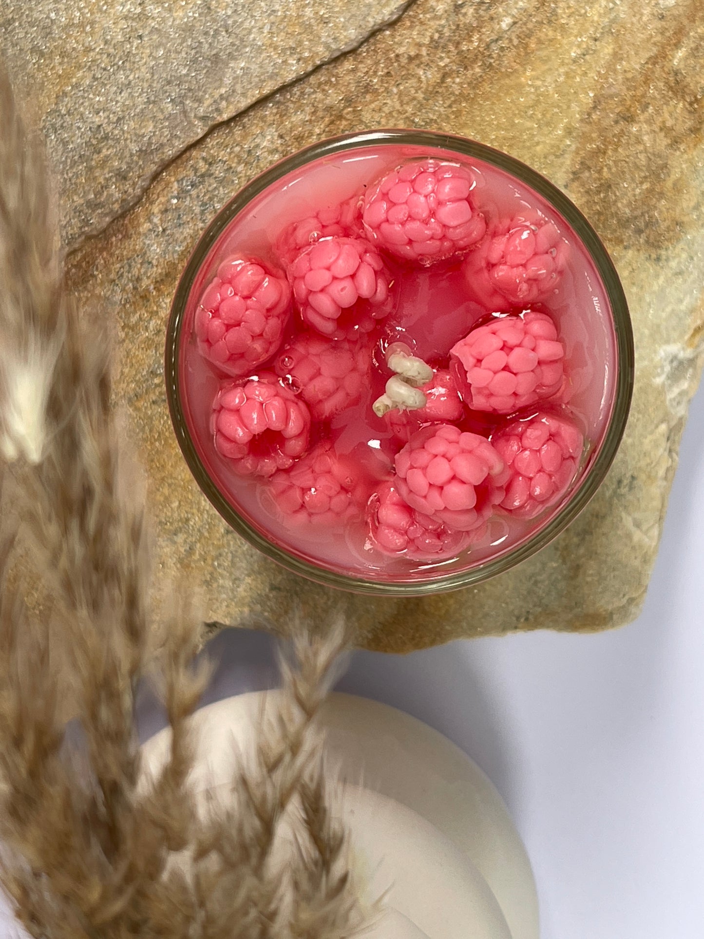 Bougie parfumée artisanale – Framboise Gourmande