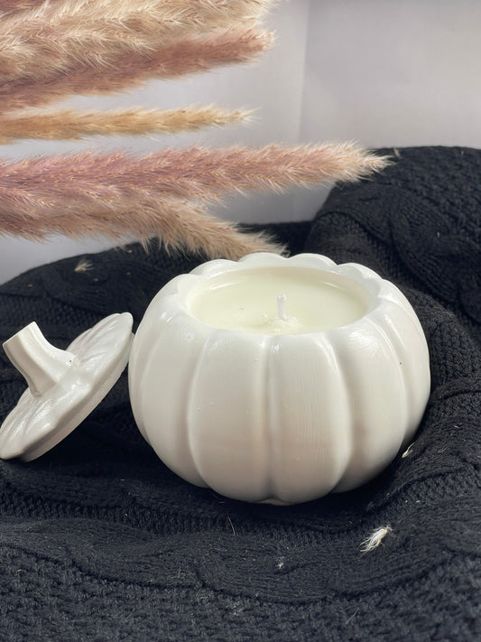 Bougie Citrouille avec Couvercle – Automne Cocooning