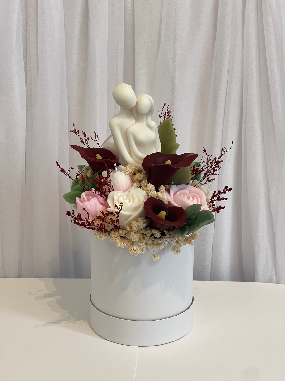 Notre Histoire en Fleurs – Bouquet de bougies sculptées
