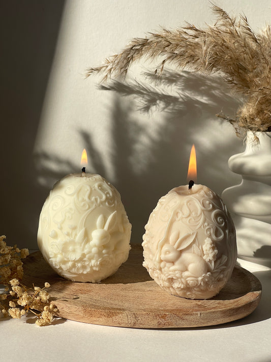🐣 Bougie décorative Œuf Lapin – Édition Pâques