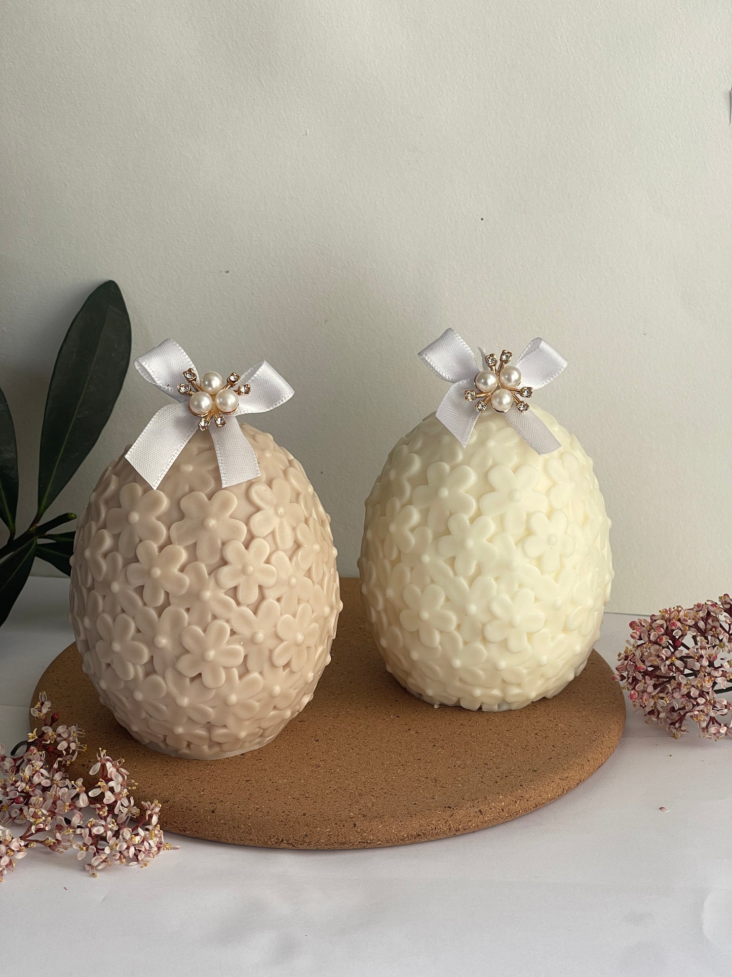 Bougie décorative Œuf Floral – Édition Pâques