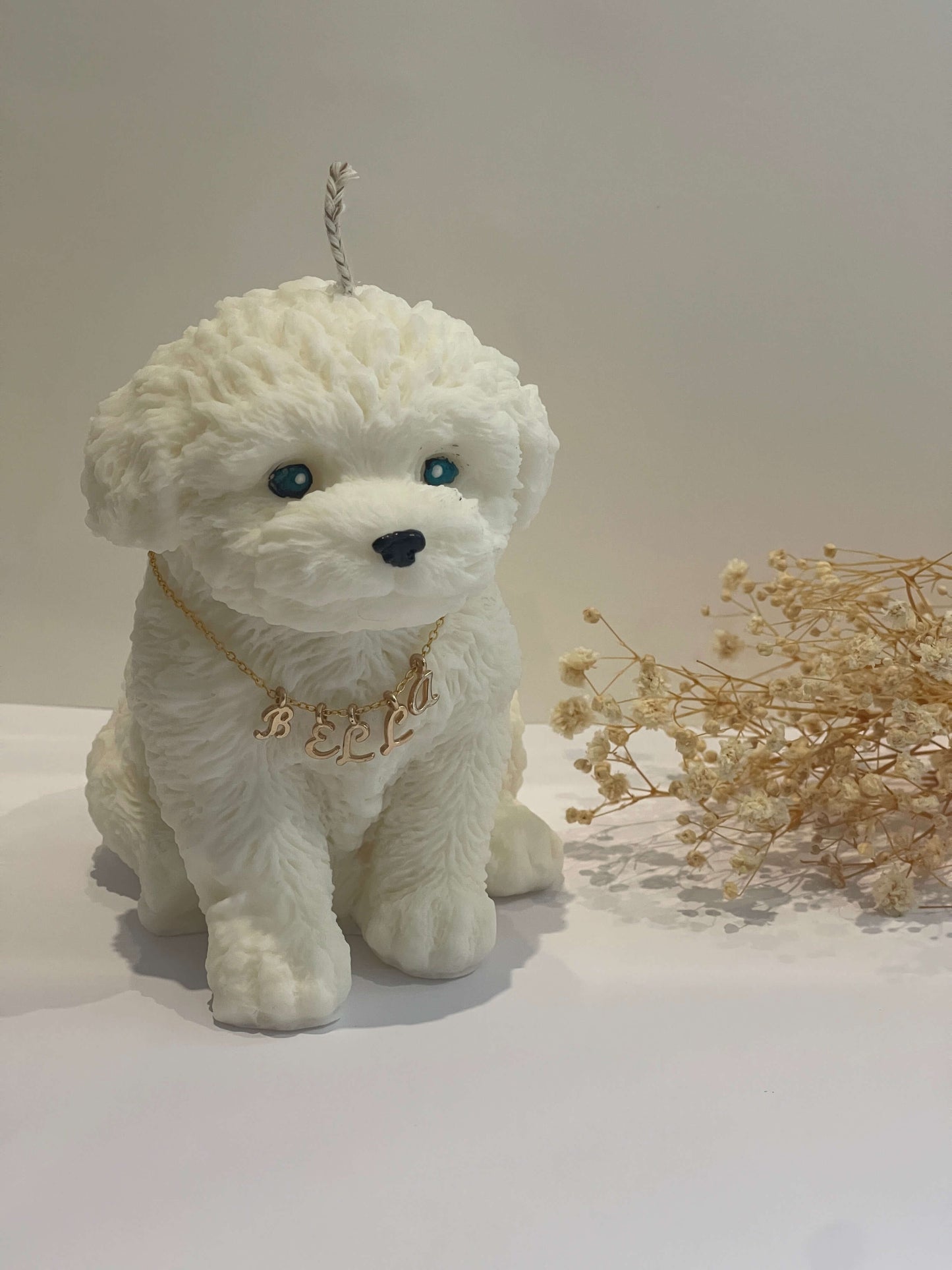 Bougie Bichon Grand et petit Personnalisée Cadeau Unique