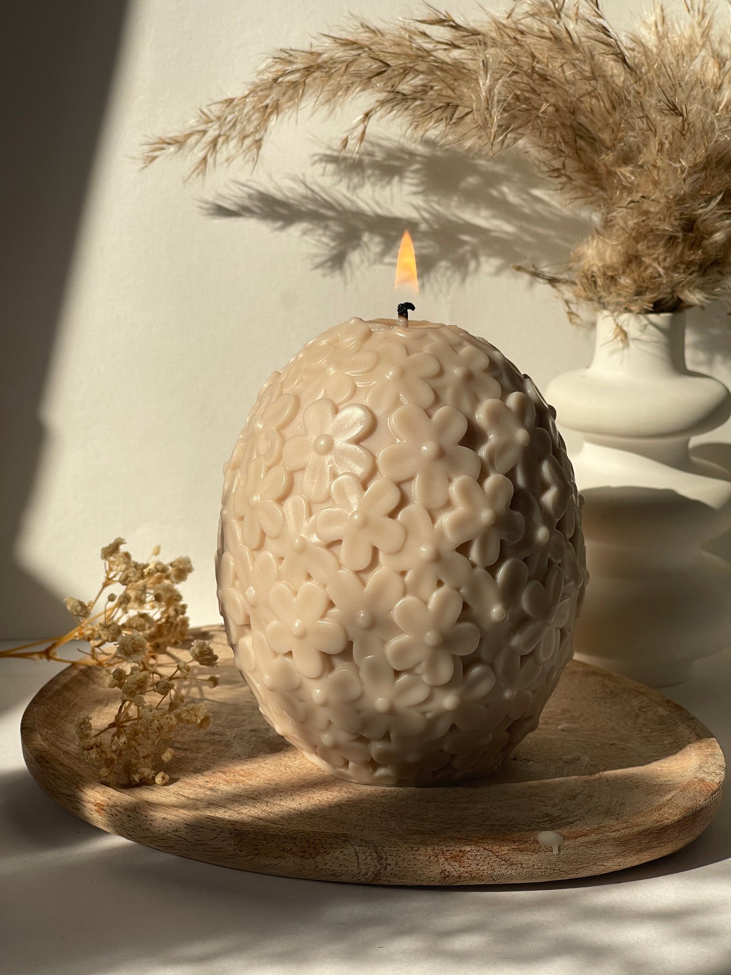 Bougie décorative Œuf Floral – Édition Pâques