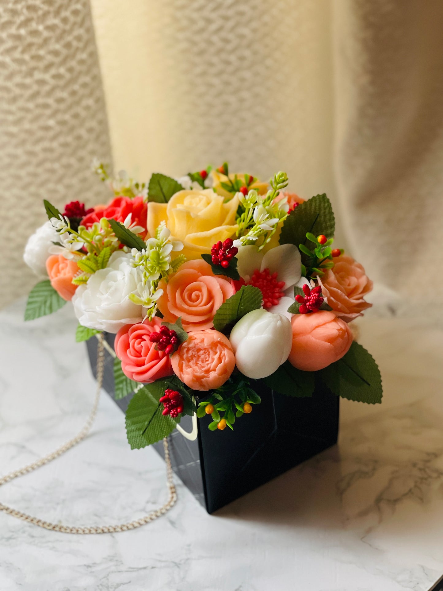 arrangement en savon cadeau décoratif artisanal