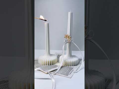 bougie décorative sculpturale colonne style minimaliste