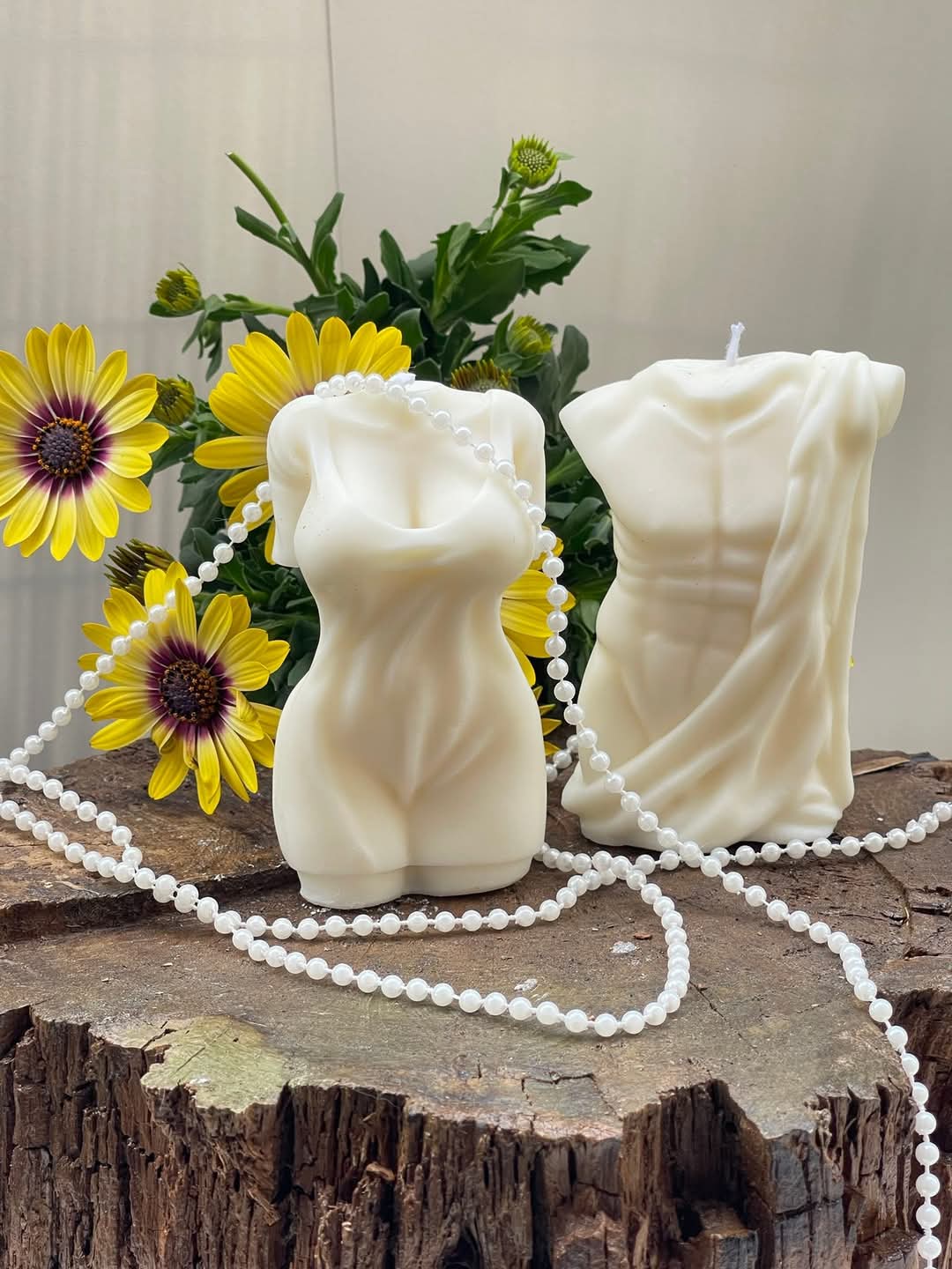 Madame & Monsieur – Duo de bougies décoratives en cire végétale